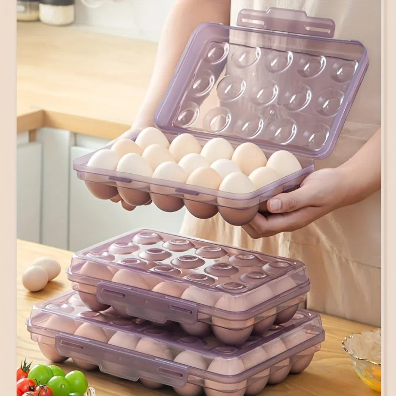 

6/15/24 Grid Egg Storage Box with Anti-collision Partition Structure, Capable of Multi-layer Stacking and Pressure Resistance