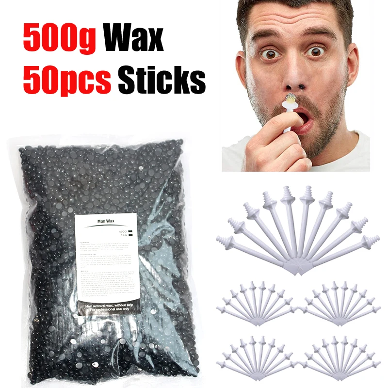 Tragbares Nasenwachs-Set, 50–1005 g, für Männer und Frauen, Nagelwachs-Haarentfernungswachs-Set, Nagelwachs-Reinigungswachs-Set, Nasenknipser, Schönheit