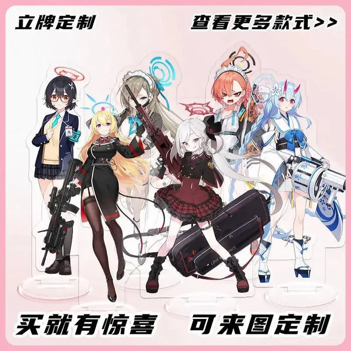 الأزرق الأرشيف Ayane Asuna Munakata Nero Chise Chika Erina حامل أكريليك لسطح المكتب لعبة أنيمي #1