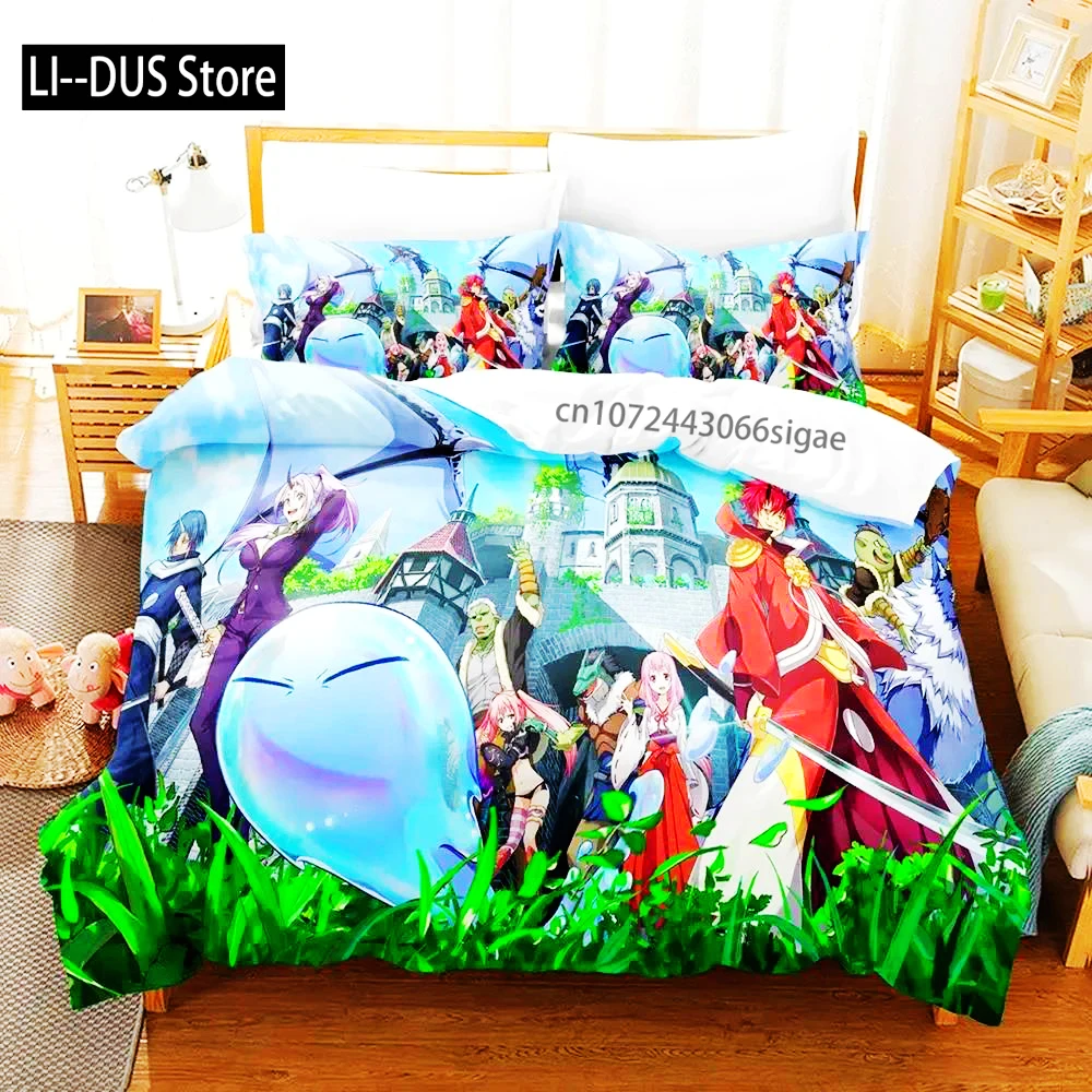 Rimuru Tempest Anime Kawaii Bedding Coverlet Single Twin Full Queen King Size For Adults Boys 2024 Quilt Cover Pillowcase