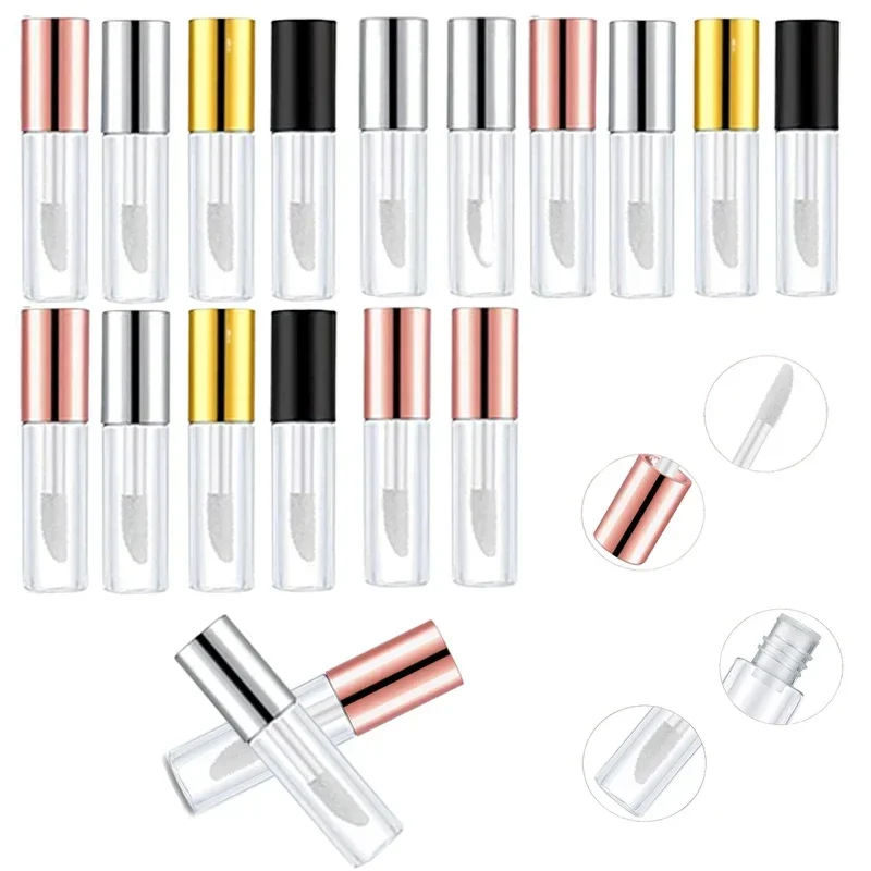 

200Pcs 2ml Empty Refillable Clear Lip Glaze Tube Mini Lip Gloss Bottles Sample Containers for Women Girls DIY Makeup Lip oils