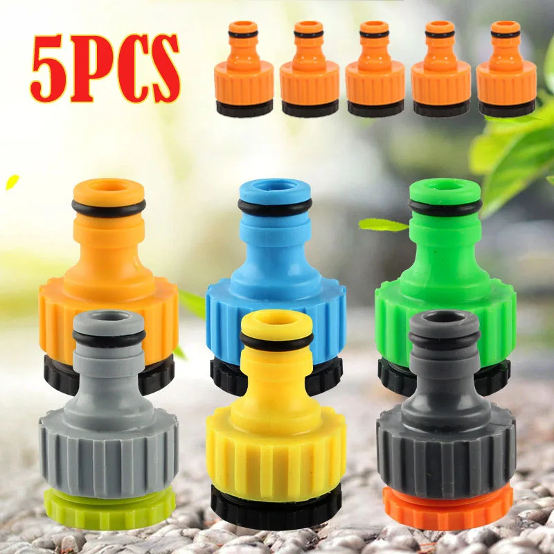 5pcs Hose Faucet Quick Connector Threaded Adapter For Garden Irrigation Thread Adapter PP Faucet Connect The Washing Machine