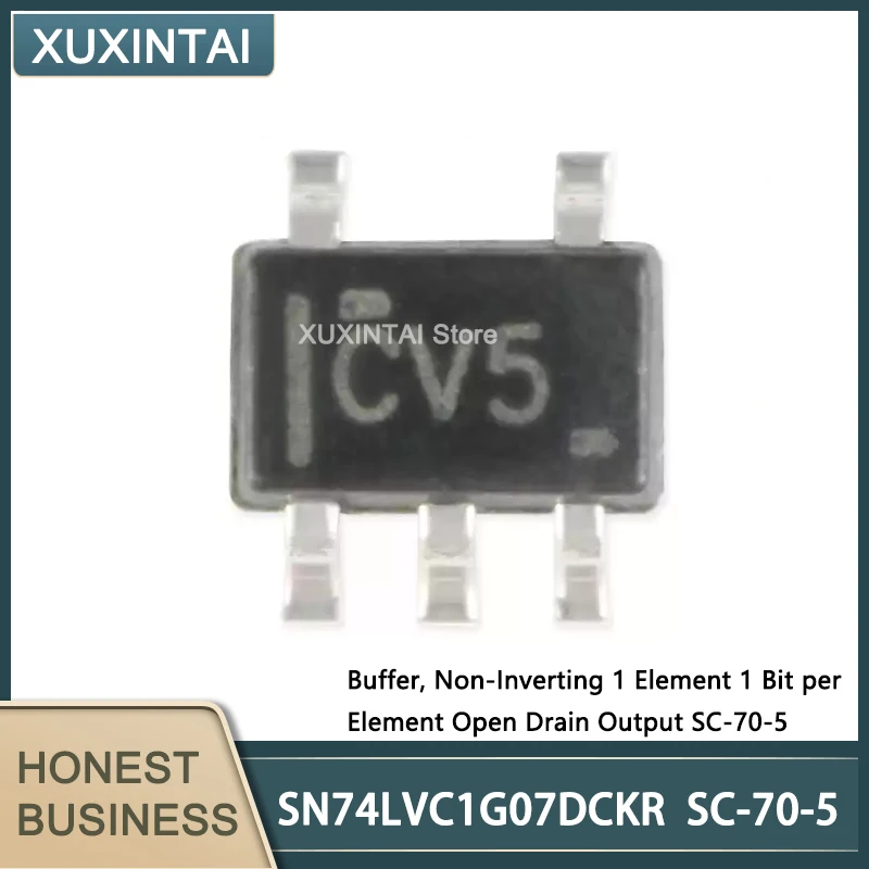 50Pcs/Lot  New Original  SN74LVC1G07DCKR  SN74LVC1G07 Buffer, Non-Inverting 1 Element 1 Bit per Element Open Drain Output SC-70-