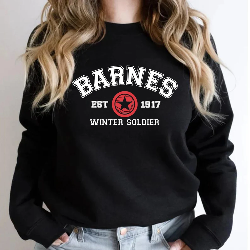 

Vintage Barnes 1917 Sweatshirt Winter Soldier Shirt Bucky Barnes Crewneck Sweatshirts Unisex Graphic Hoodies Superhero Pullover