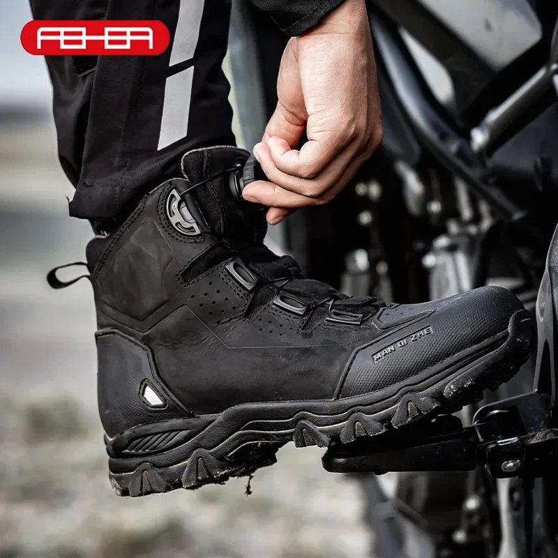 

FEHER мотоциклетные ботинки мужские MQZ всесезонные защитные износостойкие ботинки для верховой езды и пешего туризма городские повседневные ботинки для мотоциклистов