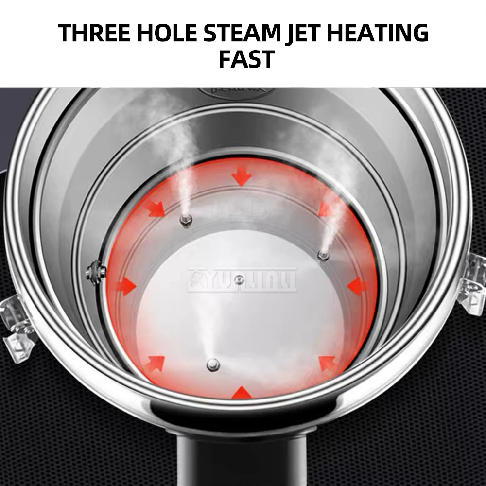 آلة طهي العصيدة البخارية الذكية سعة كبيرة دلو طبخ حليب فول الصويا متجر الإفطار