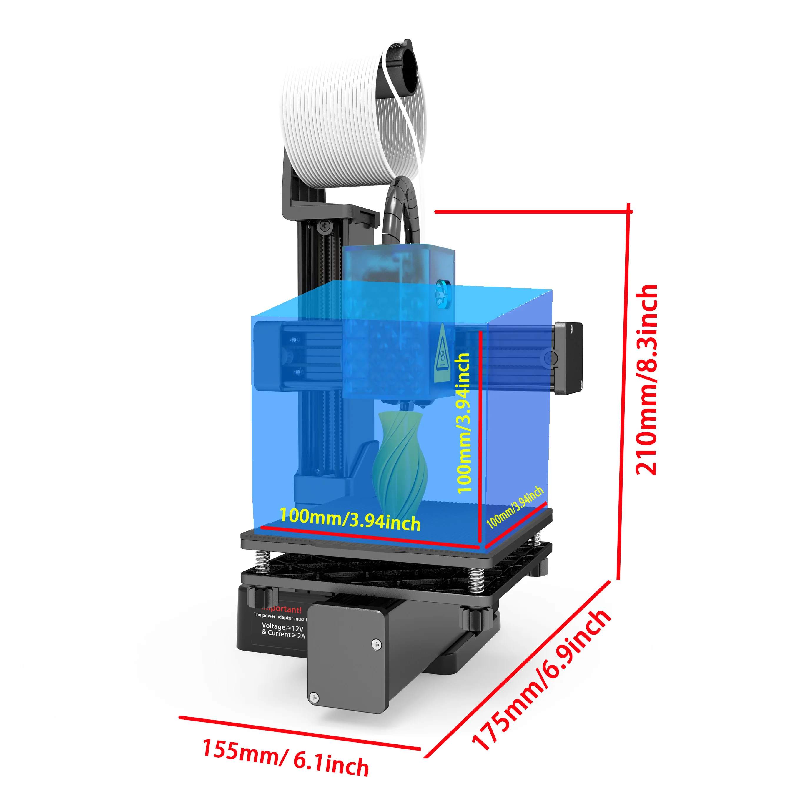 EasyThreed 3D Printer K10T  Beginner Entry Level Just for Fun Good for Gift Compatible  with PLA TPU 1.75mm Filament