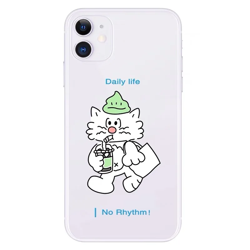 10pcs Shopping Kitten Cartoon Cute Case for IPhone 15 14 13 Pro Max 12 Mini 13 12 11 Pro Plus X XS Max XR SE2 Protective Cover