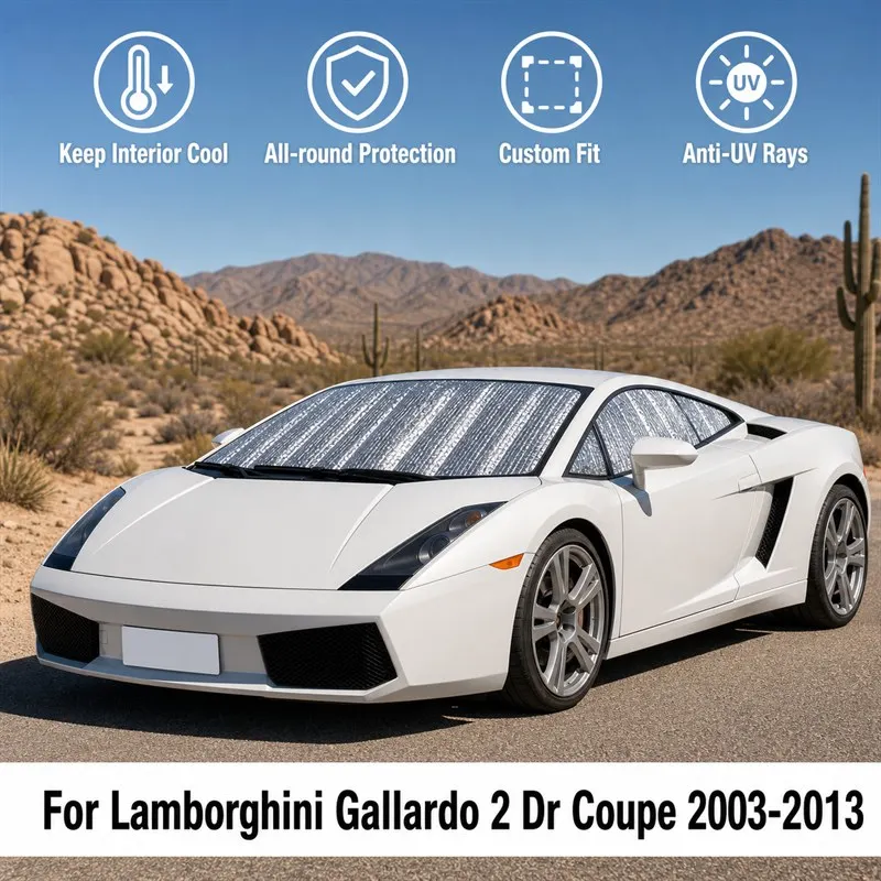 

For Lamborghini Gallardo 2 Dr Coupe 2003-2013 Full Set Car Window Sunshades UV Block Privacy Heat Insulated Foldable Car Curtain