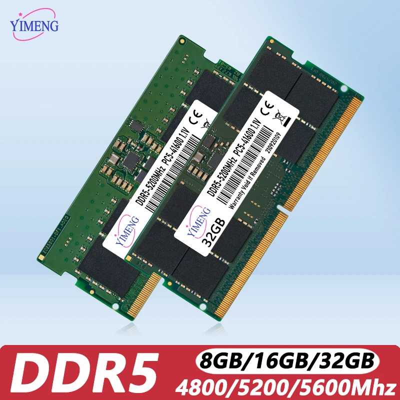 DDR5 8GB/16GB/32GB Laptop Memories Ram PC5 4800 5200 5600Mhz 1.1V 262Pin SODIMM Non-ECC Notebook Memory Ram All The Motherboard