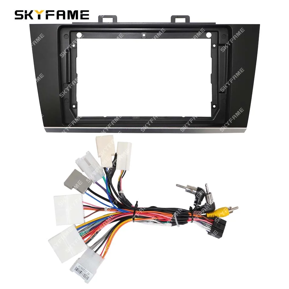 SKYFAME Car Frame Fascia Adapter Canbus Box Decoder Android Radio Dash Fitting Panel Kit For Subaru Outback Legacy Liberty