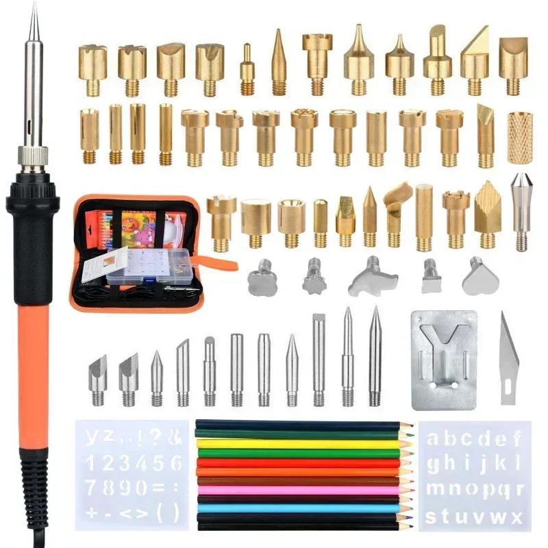 

New 71pcs/set 60W Adjustable Temperature Engraving Electric Soldering Irons Kit Multi-functional Carving Soldering Irons Pen Too