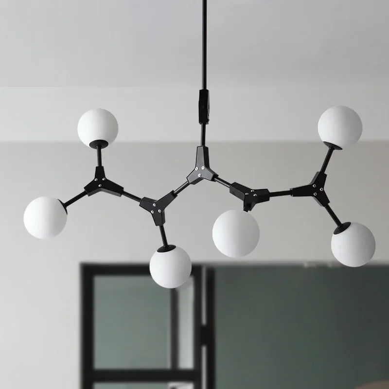 Magic Bean Pendant Lights Golden Iron Branches Pendant Lamps Living Room Lamps American Art Restaurant Bar Bedroom Hang Lighting