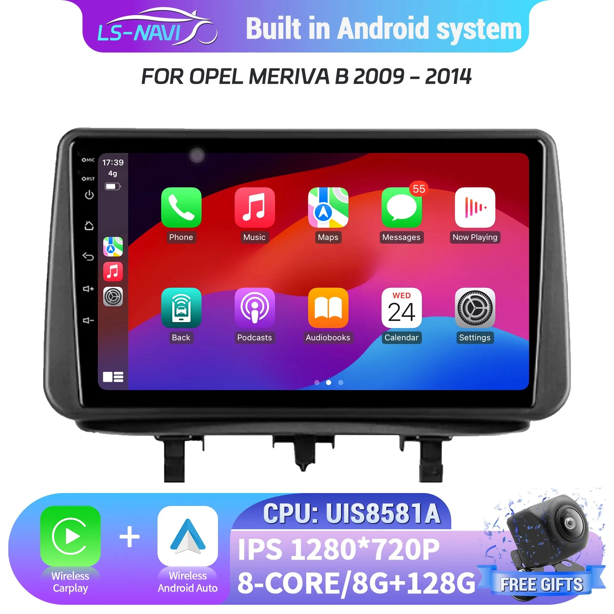 

Android 14 For Opel Meriva B 2009-2014 Car Radio 4G GPS Multimedia Navigation Wireless Bluetooth Carplay Screen Stereo Head Unit