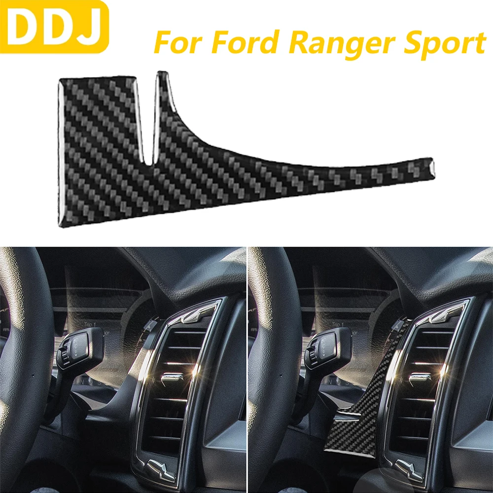 

Для Ford Ranger Sport 2019-2023 углеродное волокно приборная панель спидометра правая боковая панель декоративная крышка автомобильные аксессуары наклейка