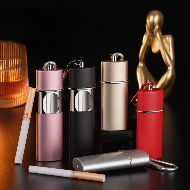 

Creative Portable Ashtray Outdoor Carry on Pocket Sealed Ashtray Metal Environmental Ashtray