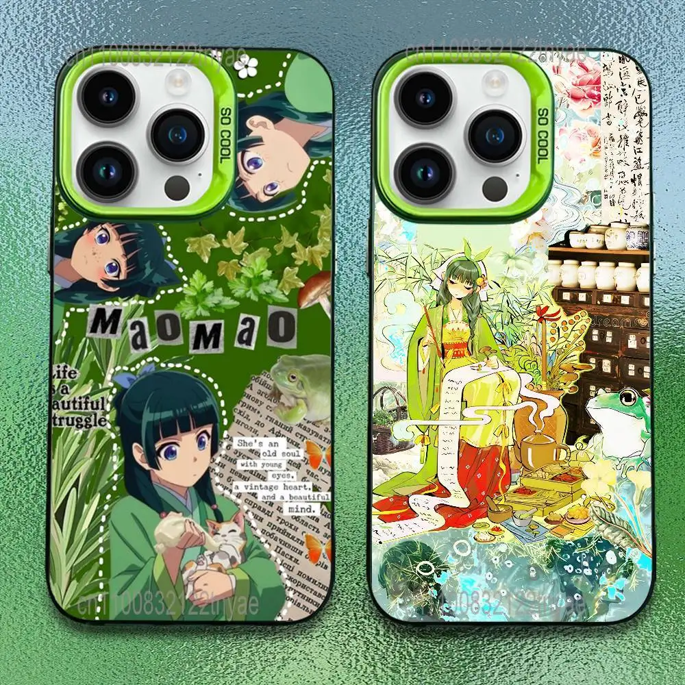 

A-Apothecary D-Diaries Maomao Phone Case For iPhone 17,16,15,14,13,12,11,Pro,Max,Plus,Mini,SE Anti Fall Green Matte Hard Bumper