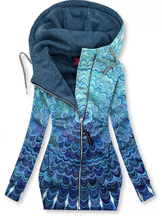 Lässige Damen-Strickjacke für Teenager mit Kapuze, lang, Sve rund, Ne Street Sle, normales, dünnes, reines Farb-Sweatshirt