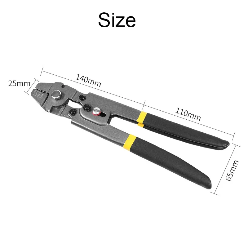 Cable Ferrule Crimps Pliers Up To 2.2mm Wire Rope Crimping Fishing Swaging Tool Aluminum Tube Double Barrel Ferrule Loop Sleeve