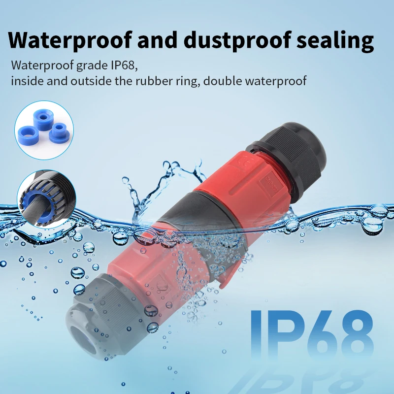 IP68 Waterproof Cable Connector Quick Connection CNP29 Plug In Junction Male And Female Insert Electrical Terminal Adapter