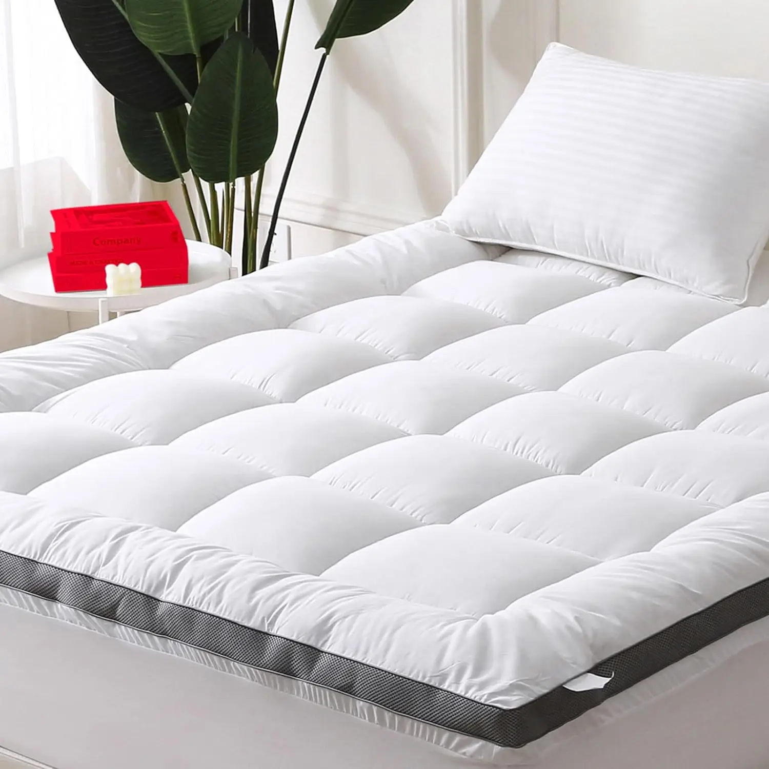 

Mattress Topper Full -100% Cotton Mattress Pad (54" X 75"), Cooling, Breathable, for Back Pain, Extra Thick 400TC Pillow Top, 11