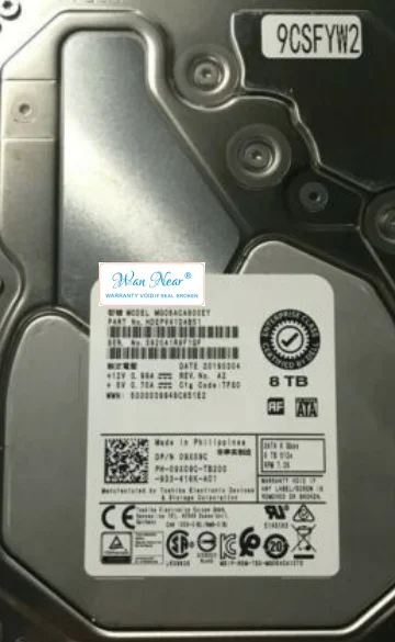 

Для 8T SATA 7,2 K 3,5 дюймов enterprise 09X09C MG06ACA800EY