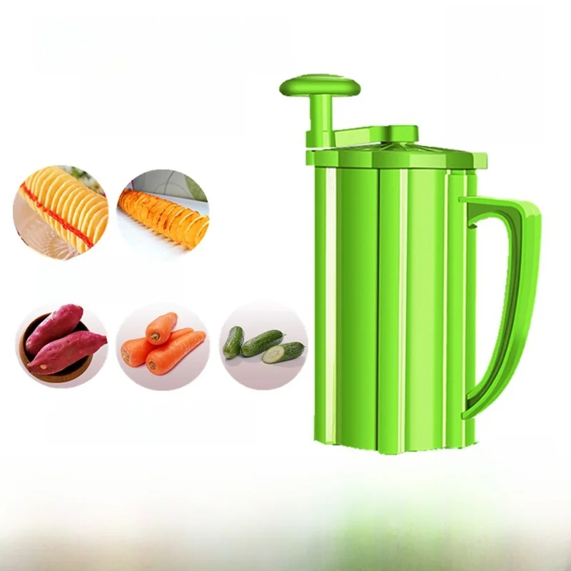Máquina comercial semiautomática manual para hacer patatas fritas en espiral/tornado, herramienta de cocina para uso comercial