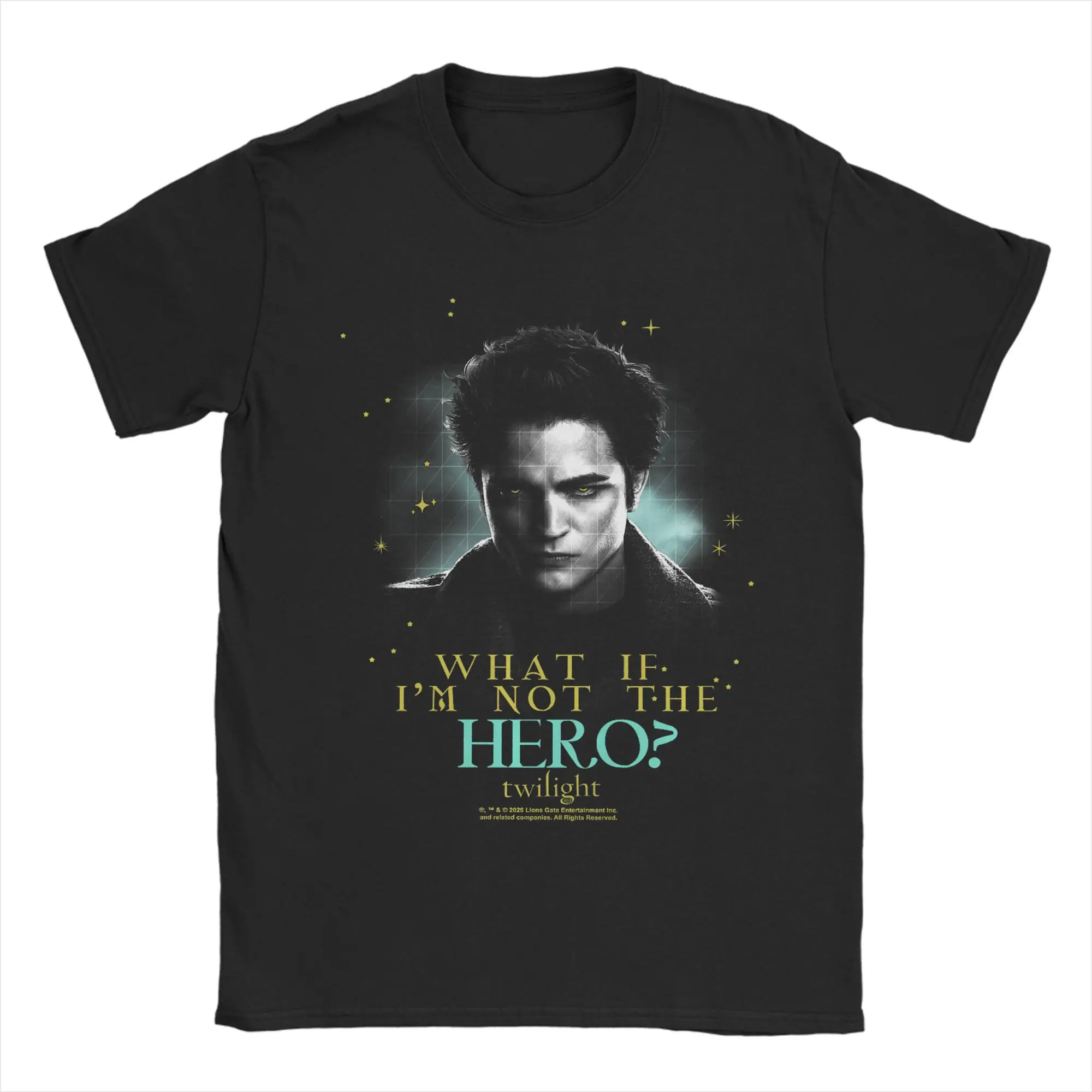 Men Twilight Edward Photo What If I'm Not the Hero Quote Movie T-Shirts Cotton Clothing Short Sleeve T-Shirt O Neck Tshirt