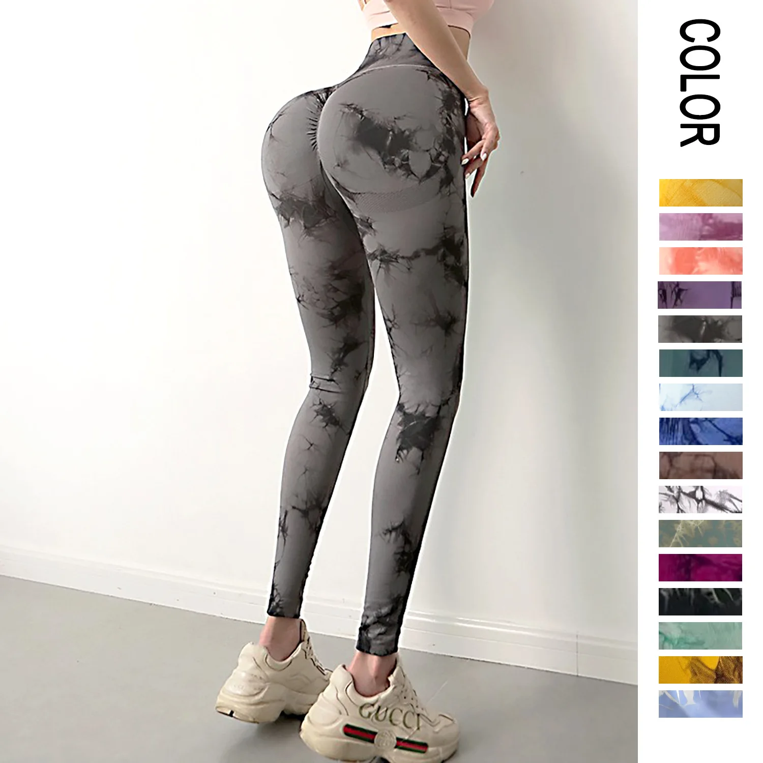 Tiedye-seamless leggings for women, high waist leggings for fitness, yoga, leggings for sports and fitness, free ship