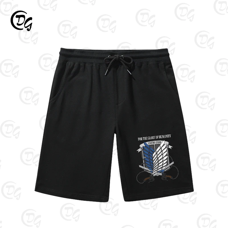 

В аниме «Атака Титанов», спортивные повседневные брюки Капитана Алан Левелла», мужские шорты «Крылья свободы» и прямые брюки