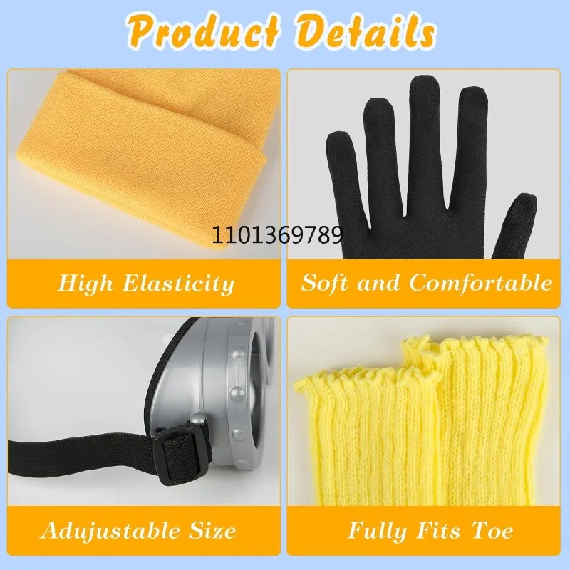 6 Pcs Women's Halloween Costume Accessories Set Yellow Blue Rose Red Cosplay Easy to wear hunter x hunter 80s clothes Disfraz