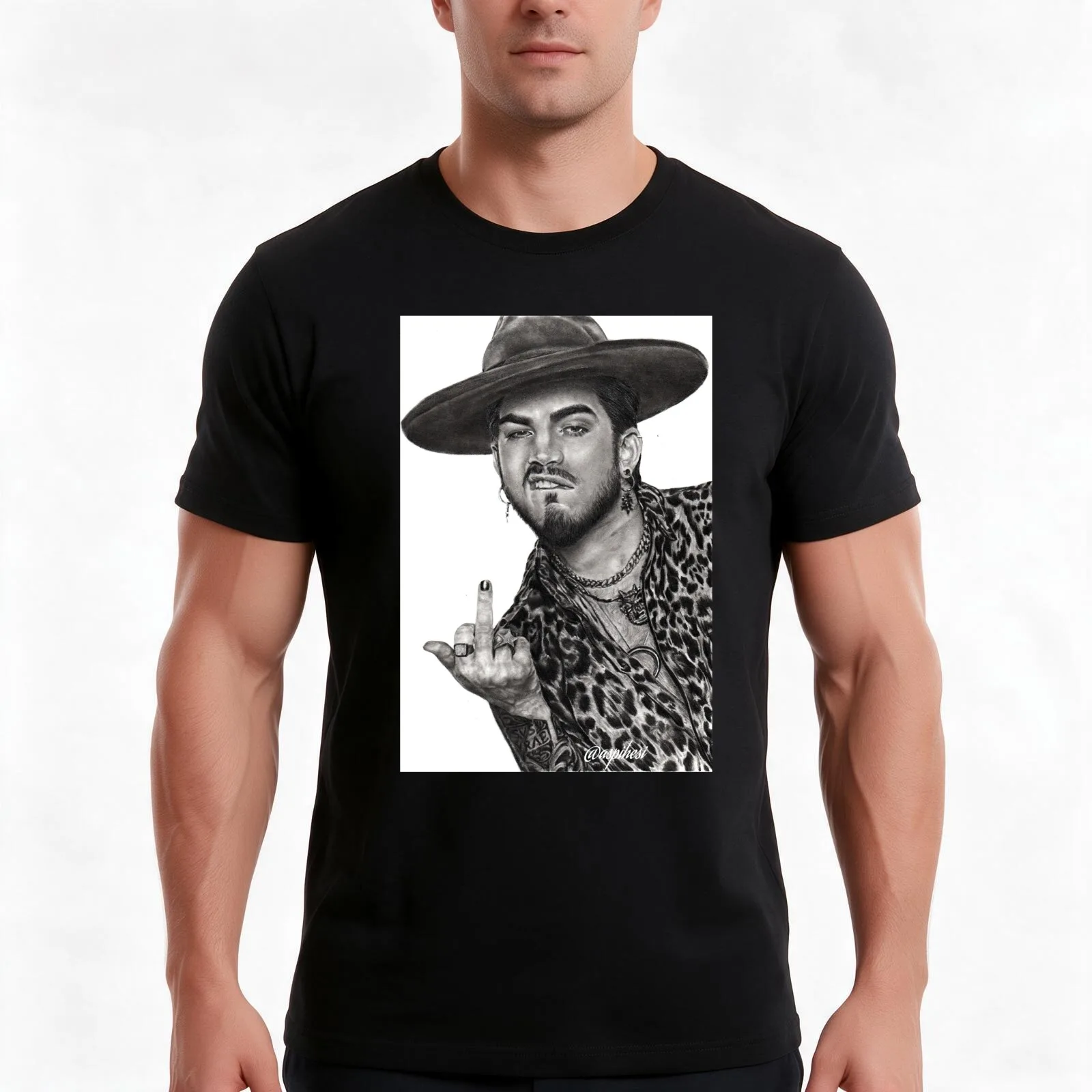 Adam Lambert T-Shirt Summer Casual Cotton Tee Oversized Streetwear Tops Vintage Graphic Print Loose Fit Short Sleeve