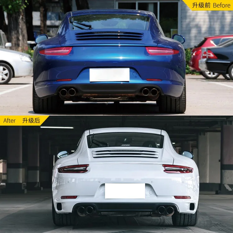 Auto Parts OE Sporty Style Body Kit Rear Bumpers Diffuser LED Taillights Bodykit for Porsche 911 991 2012-2019