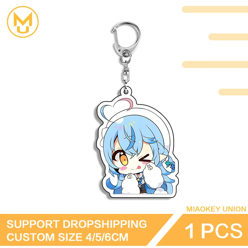 Yukihana Lamy Cartoon Hololive Keepsake Gift Amusing Playful Treasure Key Chain Daily Wear For Friends Fashion Key Ring Gifts