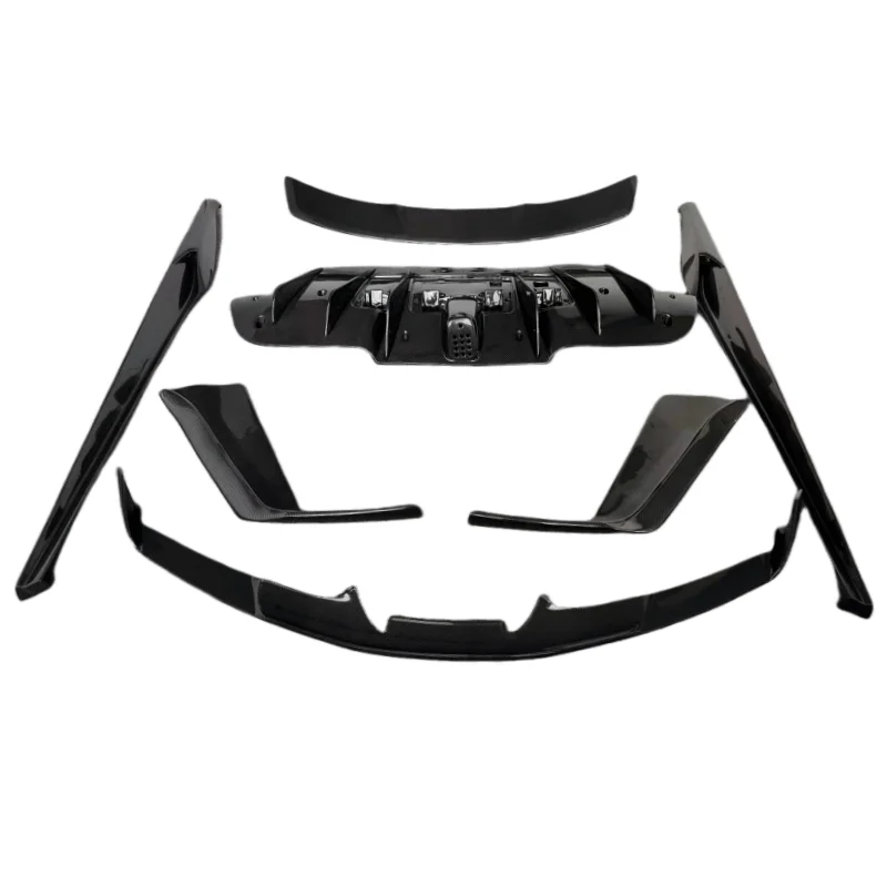 

High Quality Carbon Fiber N-style Front Bumper Edge Rear Diffuser Spoiler Side Skirt for Ferrari 488 GTB Body Kit