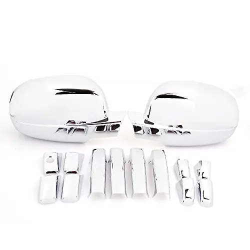 

Полный комплект хромированной боковой дверной ручки и полностью крышки зеркала для Silverado Suburban Tahoe Avalanche GMC Sierra Cadillac Escalade 2007-2013 гг.