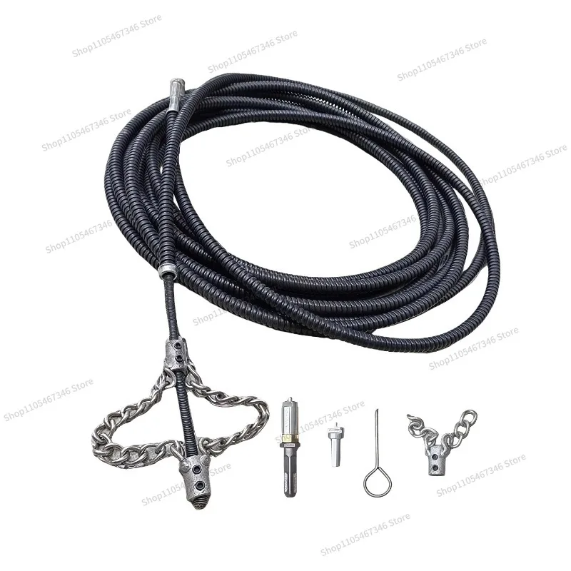 For Soft Shaft Chain New Type Dredging Sewer Pipeline Oil Pollution Blockage Drilling Tool 16mm Spring Adjustment Cleaning Hard