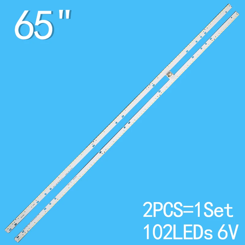 Tira de luz de fundo LED para 65UH950V, LC650EQF-YJF1, 65 ", V16, AS2, 2469, 2470, REV04 2 R L TIPO, 6916L-2469A, 6916L-2470A, 2 peças