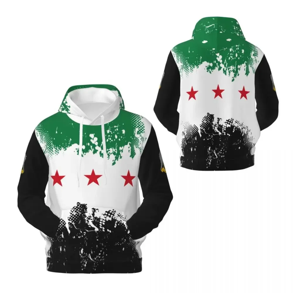 Syrian National Emblem Flag 3D Print Hooded Street Cool Fashion Hoodies Men Women Pullover Spring And Autumn Casual Unisex Tops