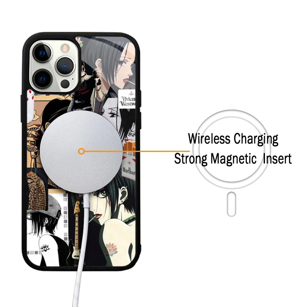 Nana Osaki Manga Phone Case For IPhone 11 12 13 14 15 Plus Pro Max Mirror Acrylic Cover For Magsafe