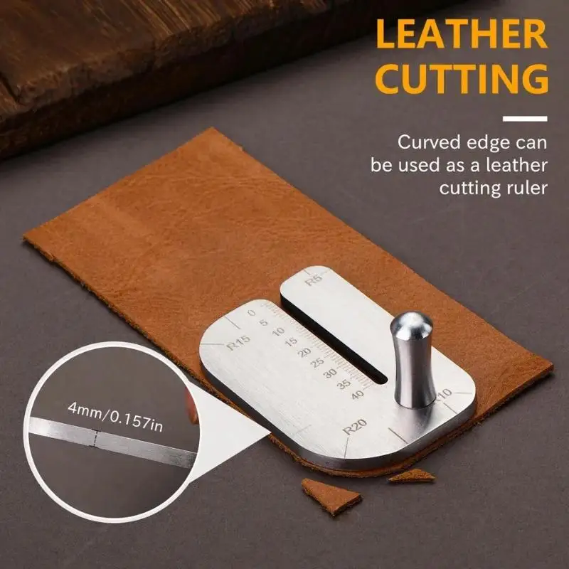 ~Leather Stitching Punch Aid Plate Leather Working Tools For Pull Up Prong Punch Stainless Steel Claw Punch Partner