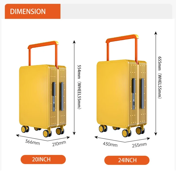 New Design LEAVESKING  Colorful Wide Trolley Suitcase  PC Luxury Travel Luggage with Spinner Wheel