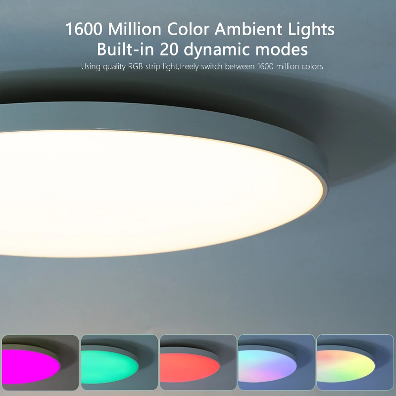 Tuya RGB Ceiling Lamp With Remote Control Dimmable 30W 36W Modern Led Smart Ceiling Lights Bedroom Living Room Home Decoration