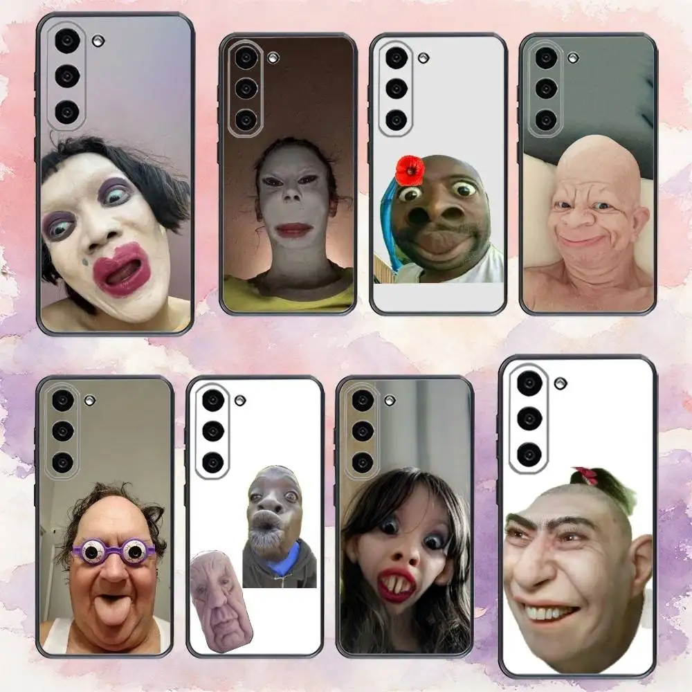 

Funny Ugly Man Girl Phone Case For Samsung Galaxy A73,A72,A71,A70,A53,A52,A51,Others Soft Black Cover
