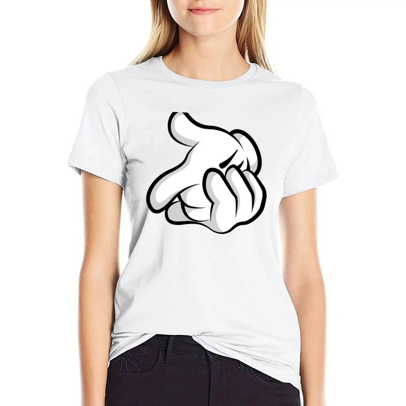 

Gun Hands T-shirt aesthetic clothes female cute clothes cropped t shirts for Women