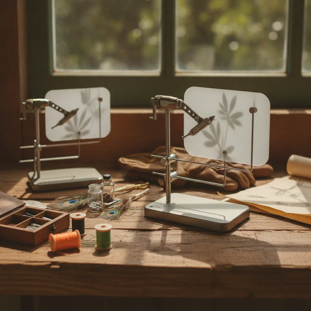 Fly Tying Workstation with Background Plate Sturdy Fly Tying Station Tool Strong Smooth for Hobbyists, Craft Room, Workbench