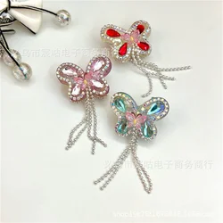 ST55 Acrylic Double-sided Butterfly Through-hole Tassel DIY Accessories Necklace Bracelet Keychain Jewelry Accessories