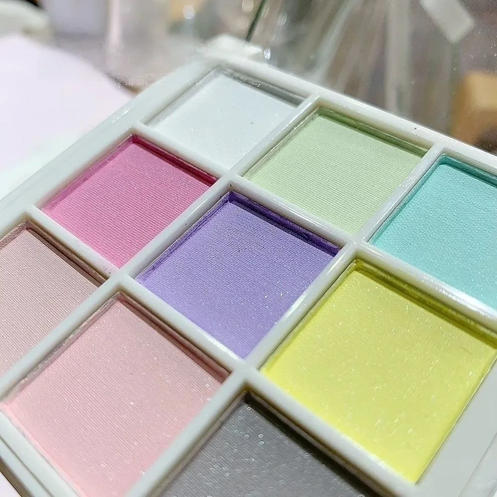 Maniküre, 9 Farben, klopfende Nagelpulver, feiner Glitzer, solides magisches Neonpulver, schimmernde Nagelpalette, DIY-Nägel