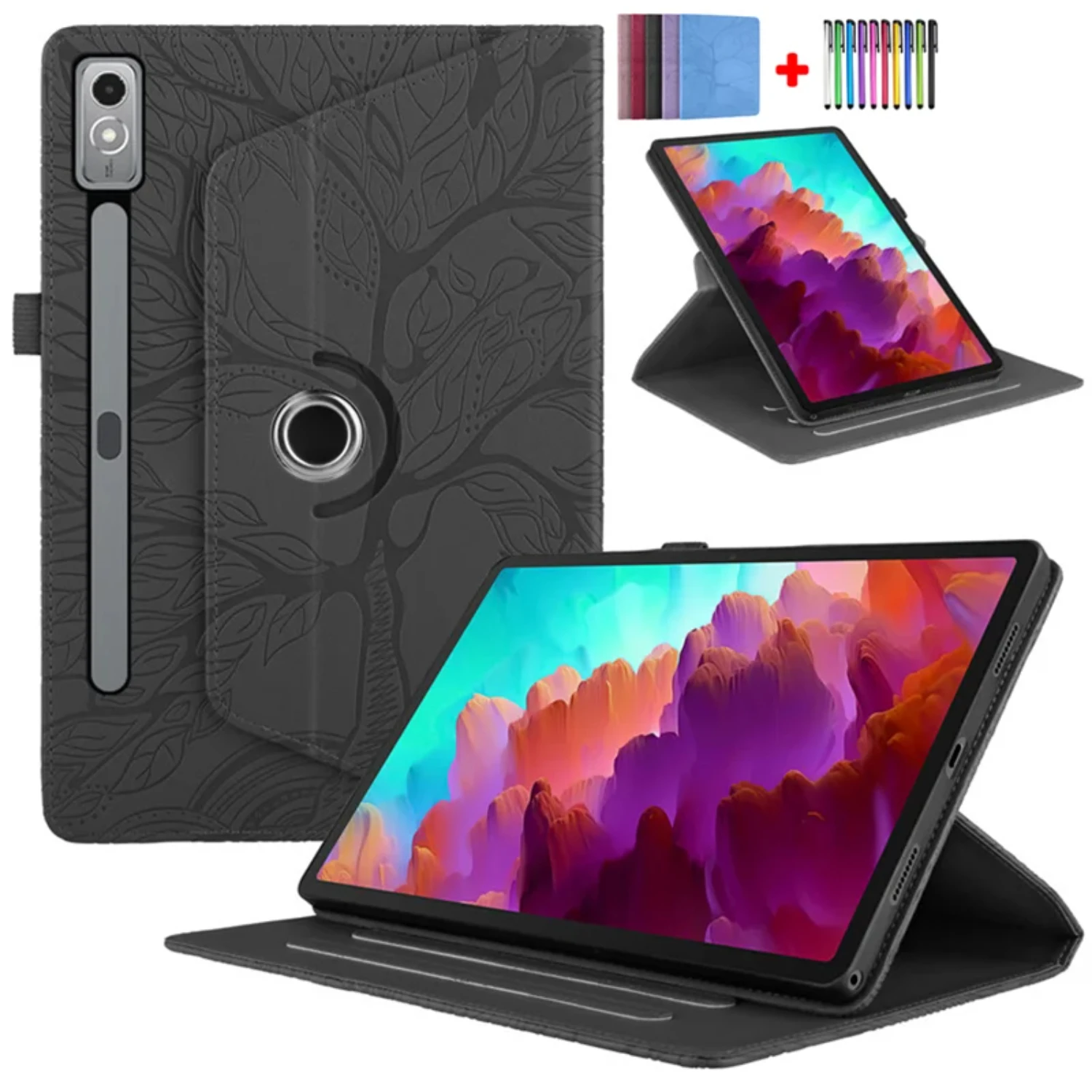 Stylish and Slim Protective Tablet Etui with Pen Holder Included - Folding Stand Cover for Tab P12 Pro - XiaoxinPad Pro 12.7 inc