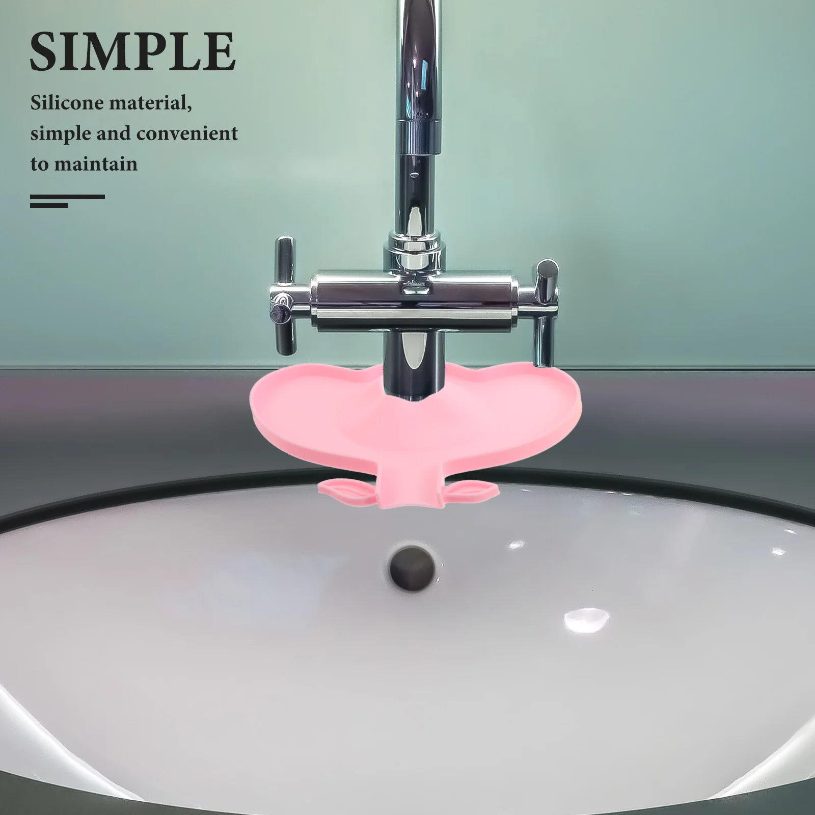 

3 Pcs Silicone Draining Mat Bathroom Faucet Day and Night Kitchen Sink Silica Gel Drip Tray Water Catcher